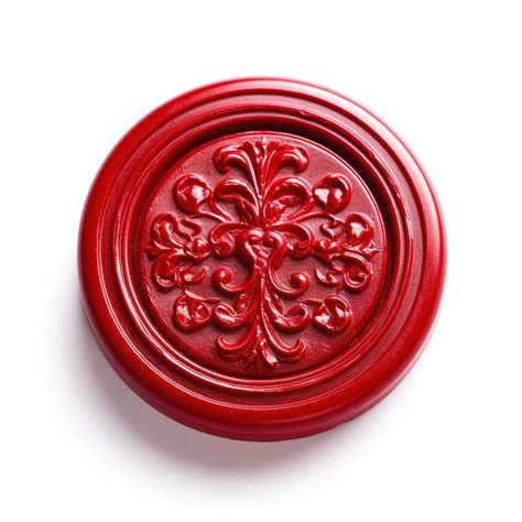 Premium Ai Image Red Wax Seal Or Stamp Isolated