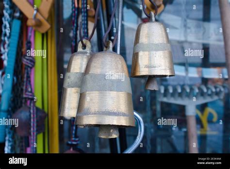 Handmade Bronze Cow Bell Stock Photo Alamy