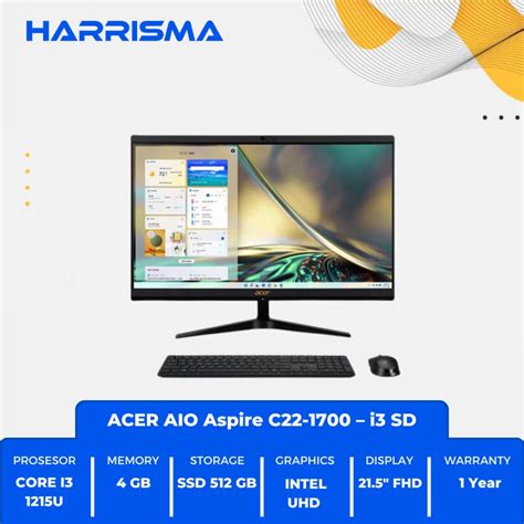 ACER AIO Aspire C22 1700 I3 SD Harrisma