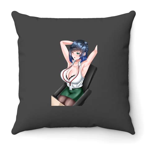 Yelan Working Suit Genshin Impact Waifu Hot Throw Pillows Sold By Purplezebraco Sku