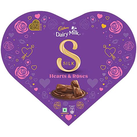 Buy Cadbury Dairy Milk Silk Hearts And Roses Heart Shaped Chocolate T