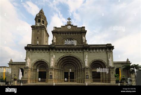 Manila Cathedral Located In The Intramuros District Of Manila