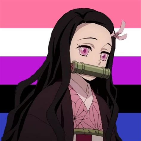 Nezuko Kamado Genderfluid Flag Pride Icon Genderfluid Flag Pride Flags Gay Anime