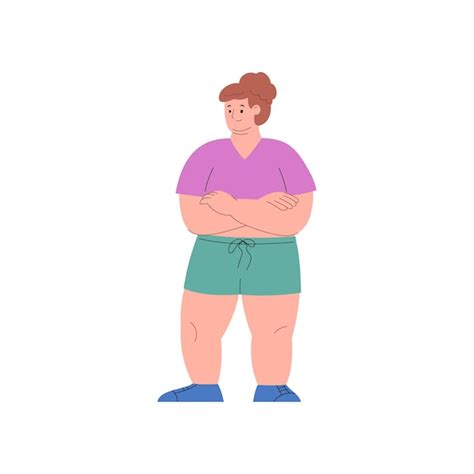 Premium Vector Overweight Woman With Obese And High Bmi Flat Vector