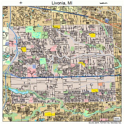 Livonia Michigan Street Map 2649000