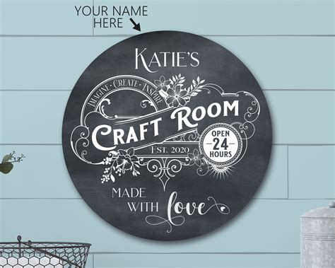 Metal Craft Room Sign Craft Room Signs Personalized Craft - Etsy