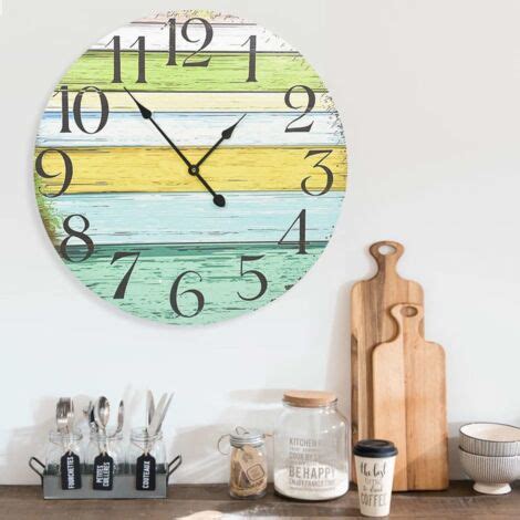 Horloge Murale Multicolore Cm Mdf