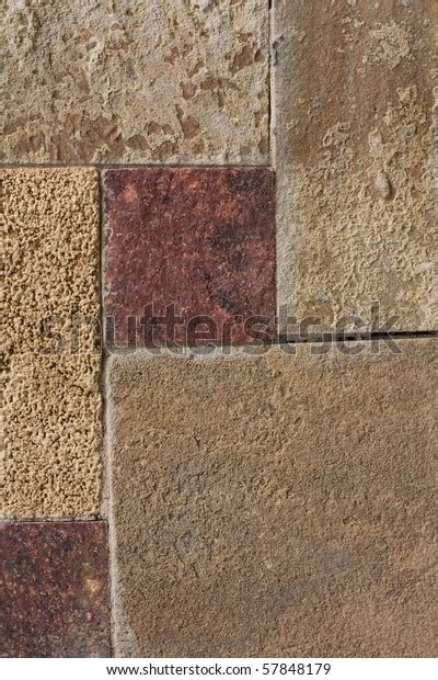 Unshaped Stone Wall Patternwall Made Rocks Stock Photo 57848179