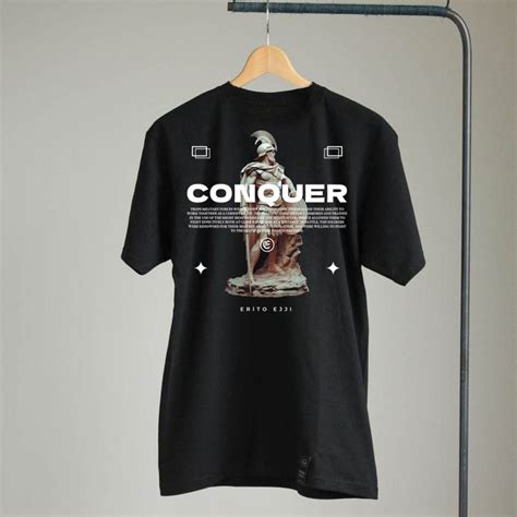 Jual Tshirt Oversized Baju Kos Distro Pria Wanita Conquer Shopee