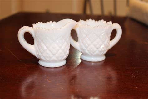 Serving Odds And Ends Home And Living Kitchen And Dining Vintage Mid Century Modern Small Milk Glass