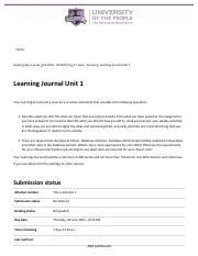 CS 2203 AY2021 T5 Learning Journal Unit 1 Pdf Home Home My Courses