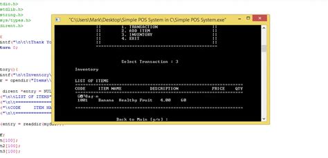 Simple Pos System In C Free Source Code Sourcecodester