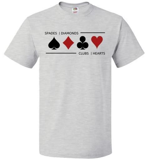 Unisex T Shirt Suits Playing Card Playing Cards Design Shirts