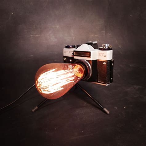 Vintag Camera Lamp Bor N De Arte L Mpara De C Mara De Fotos Luz Retro