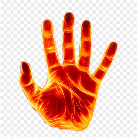 HD Burning Hand Fire Flame PNG Citypng