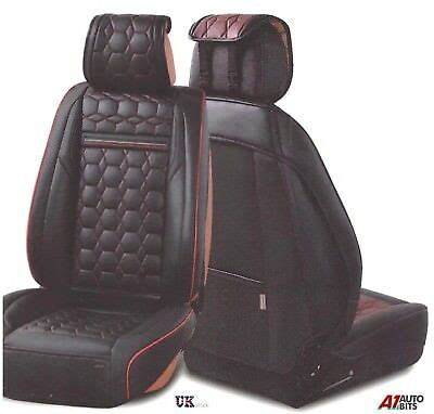 Universal Top Quality Lux Diamond Black Pu Leather Front Car Seat