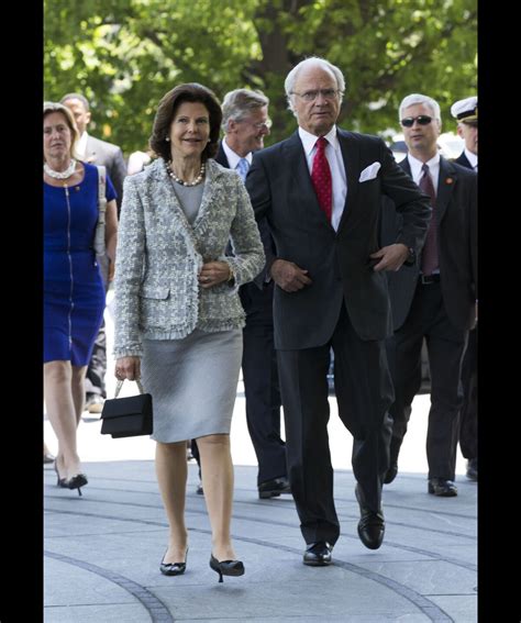 Photo Le Roi Carl Xvi Gustaf De Su De Et La Reine Silvia Washington