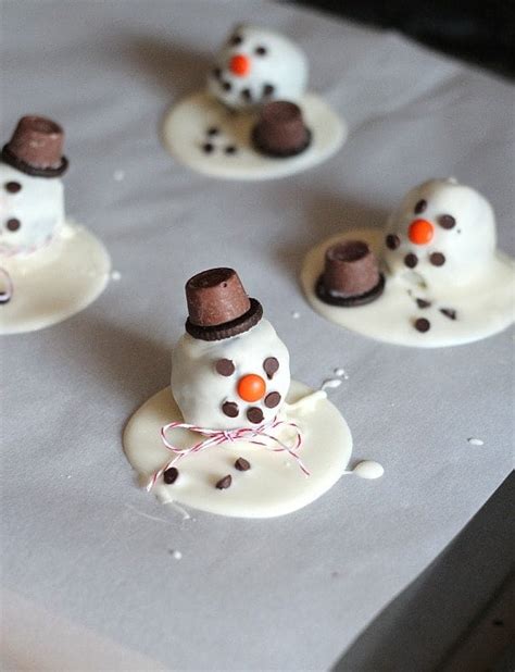 Melting Snowman Oreo Cookie Ball Recipe Cookies And Cups