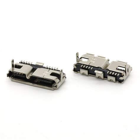 Surface Mount Smt Type Micro Usb 30 B Type Female Connector