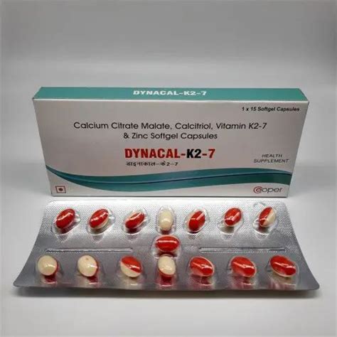 Calcium Citrate Malate Calcitriol Vitamin K2 7 And Zinc Softgel Capsules At Rs 150strip