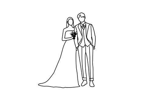 Wedding Couple Line Art Icon Graphic by neomanicstudio · Creative Fabrica