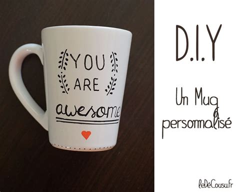 Mug Personnalis Diy Le D Cousu Diy Personnalis Personnaliser