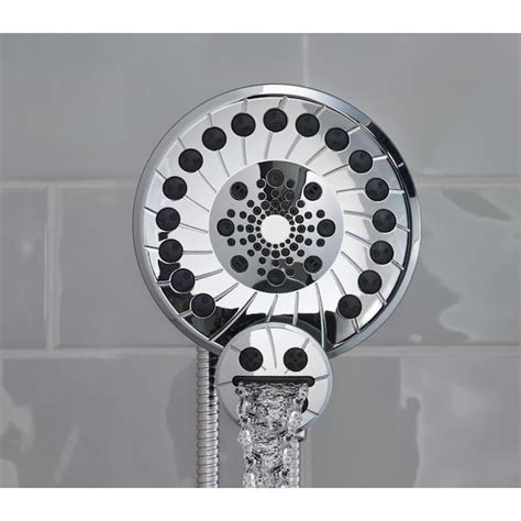 Peerless Sidekick Chrome 5 Spray Dual Shower Head 1 75 Gpm 6 6 Lpm In The Shower Heads