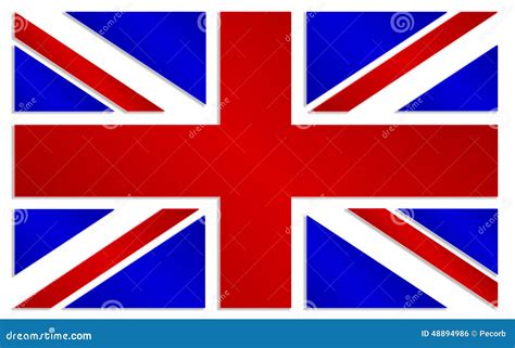 Union Jack In Metallic Colors Style Stock Vector Illustration Of