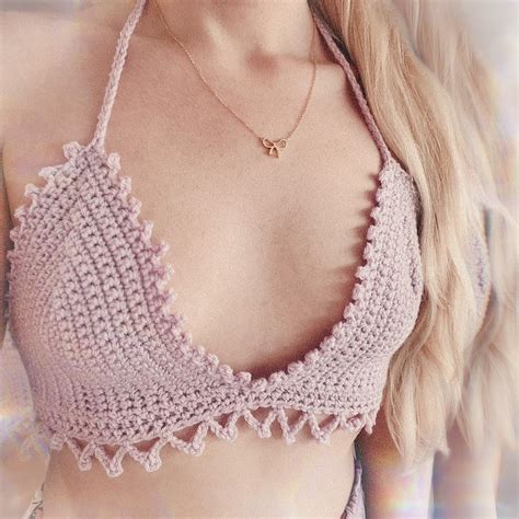 Bikini Summer Crochet Handmade Top Will Fit A B Cup Depop