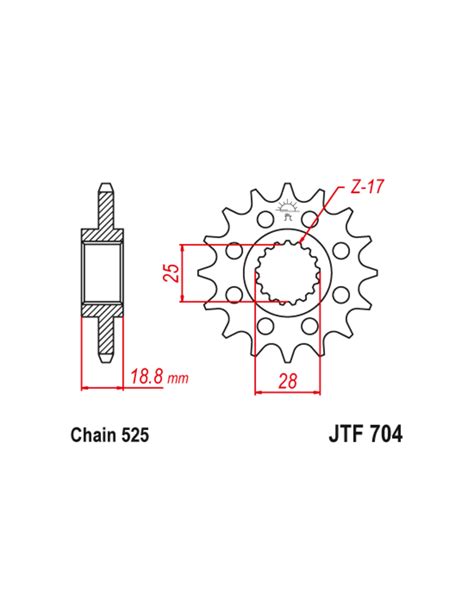 Pignon Jt Sprockets Acier Anti Bruit