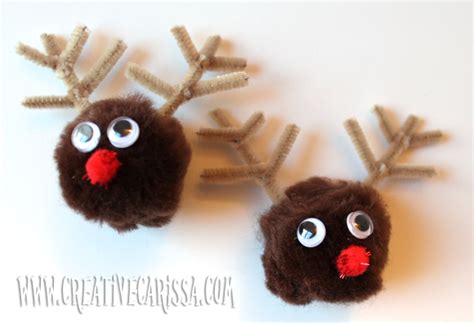 Make Reindeer Pom Pom Magnets Creative Green Living