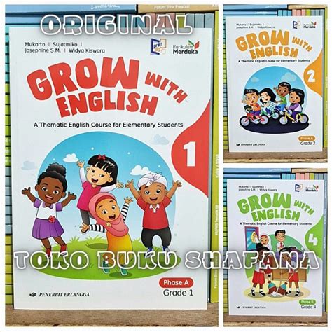 Jual Buku Grow With English Kelas 1 2 4 Sd Erlangga Kurikulum Merdeka Kurmer Bahasa Inggris