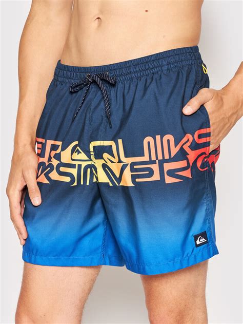 Quiksilver Short De Bain Word Block Eqyjv Bleu Marine Regular Fit