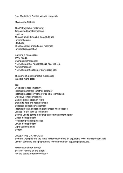Esci Lecture Notes Victoria University Esci Lecture Notes