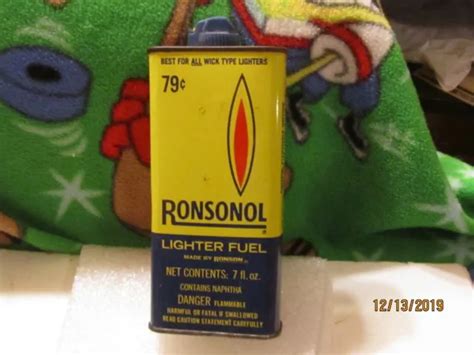 CARBURANT BRIQUET RONSONOL 7 fl oz 1 4 boîte complète en étain par