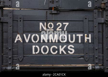 Old Railway Wagons On Quayside At Bristol Harbour Bristol Uk Stock