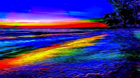 Most Psychedelic Beach Photograph By Ron Fleishman