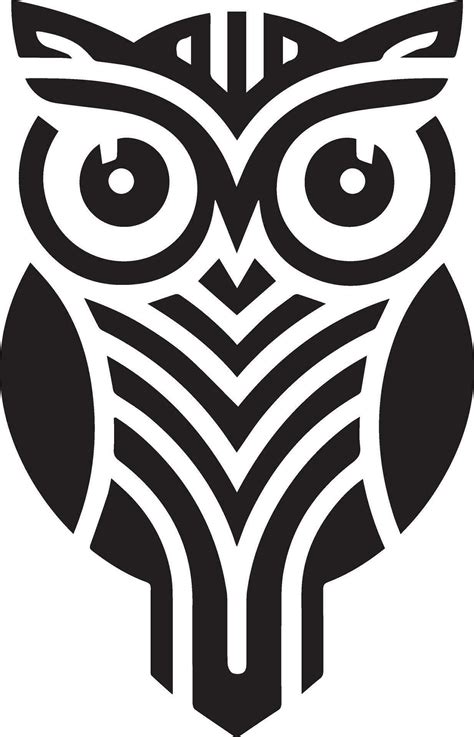 Owl Tattoo vector art illustration black color, Owl vector silhouette ...