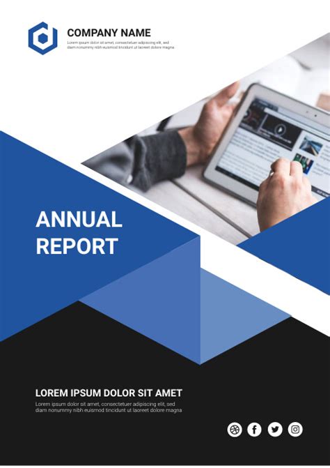 Annual Report Cover Template Postermywall