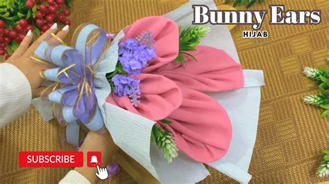 No More Flowers Lets Make Bunny Ears Instead Bouquet Tudung