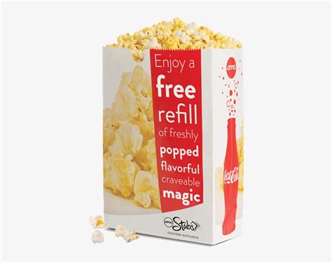 Download Free Large Popcorn Refill - Amc Large Popcorn | Transparent ...