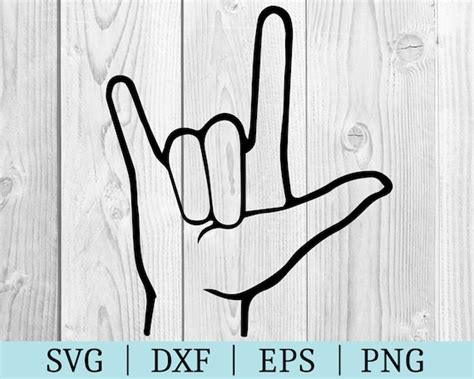 Asl I Love You Svg Gebarentaal Clipart Bestands Knippen Etsy België