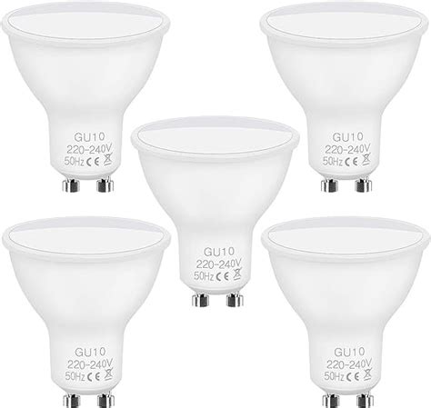 Vicloon Ampoule LED GU10 5Pcs Ampoule LED GU10 Blanc Chaud 3000K 6W