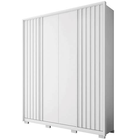 Guarda Roupa Casal Apollo 4 Portas 3 Gavetas Branco Fosco Caemmun