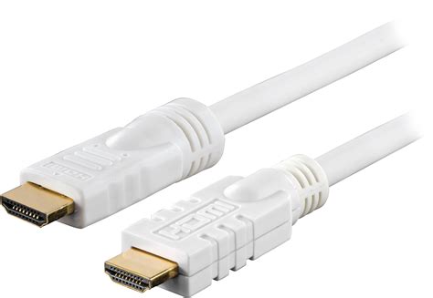 DELTACO Aktiv HDMI Kabel HDMI Ethernet 4K 15M Vit