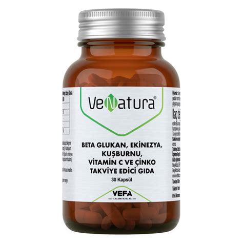 VeNatura Beta Glukan Ekinezya Kuşburnu Vitamin C ve Çinko 30 Kapsül