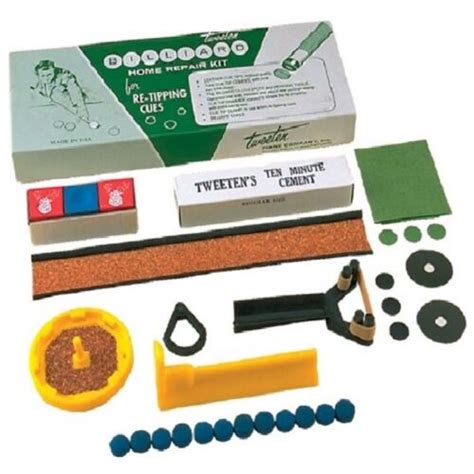 Pool Cue Stick Tip Repair Kit Deluxe Home Billiards Tweeten Fibre Co EBay