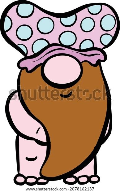 Cuidada Caricatura Gnome Hobbit Naked Vestido Vector De Stock Libre