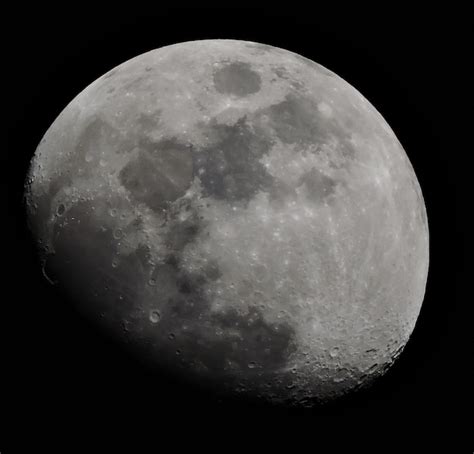 Premium Photo Low Angle View Of Gibbous Moon In Clear Sky At Night