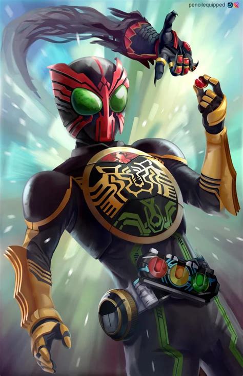 Kamen Rider Ooo Artwork By Pencil Equipped On Artstation Rtokusatsu